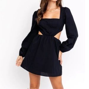 Arula black plus size long sleeve cut out dress size 2x